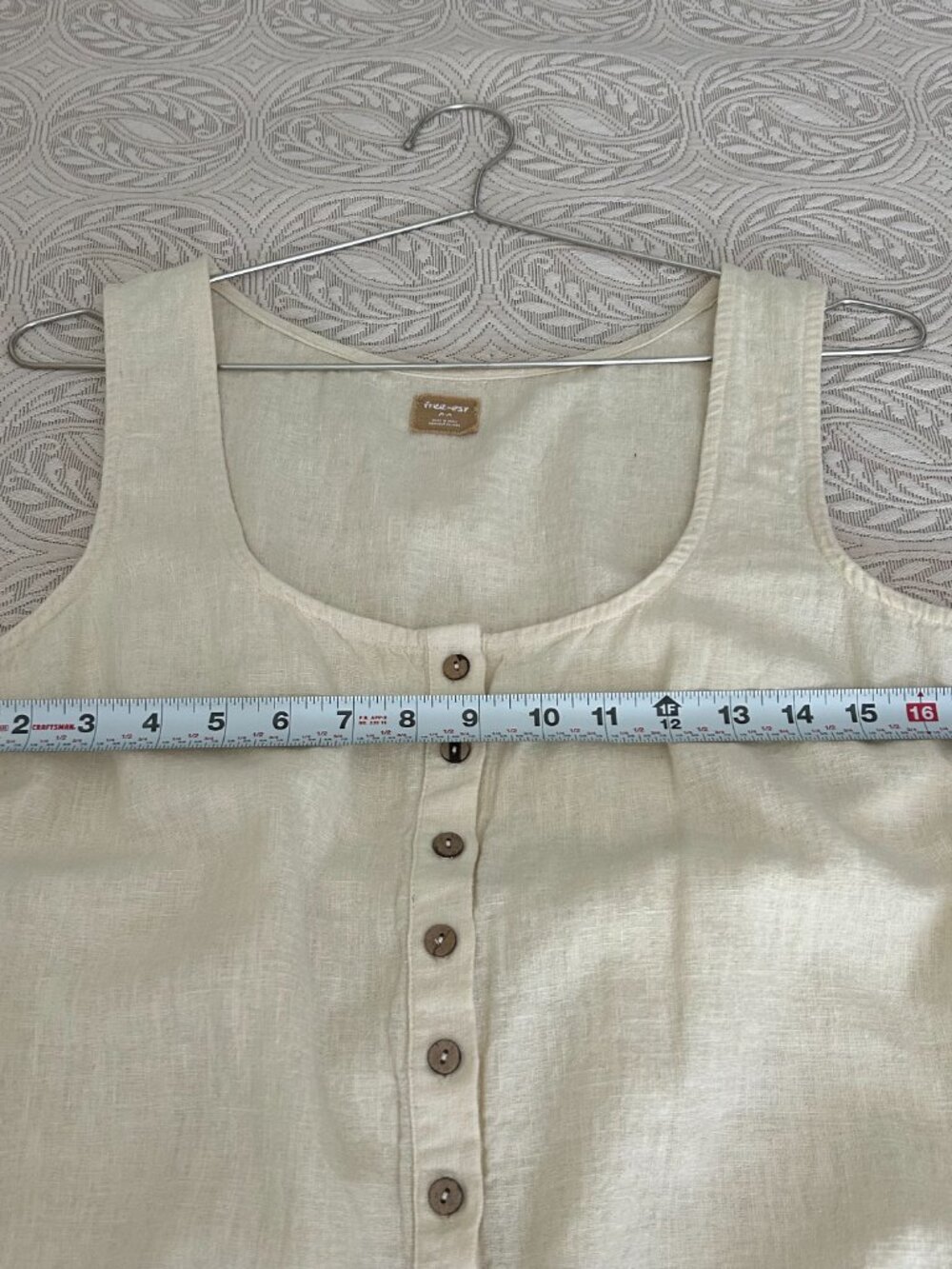 Free People Sunkissed Whisper Cotton-Linen Mini Dress, M - Picture 7 of 8
